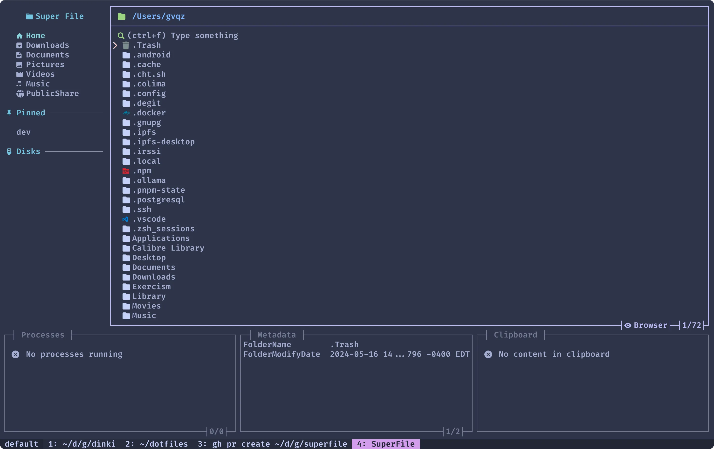 Catppuccin Frappe theme preview showing muted dark colors